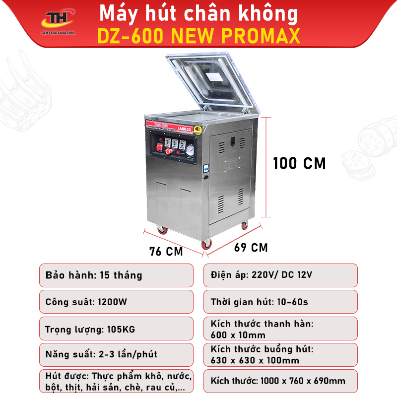 Máy hút chân không DZ600 New Promax